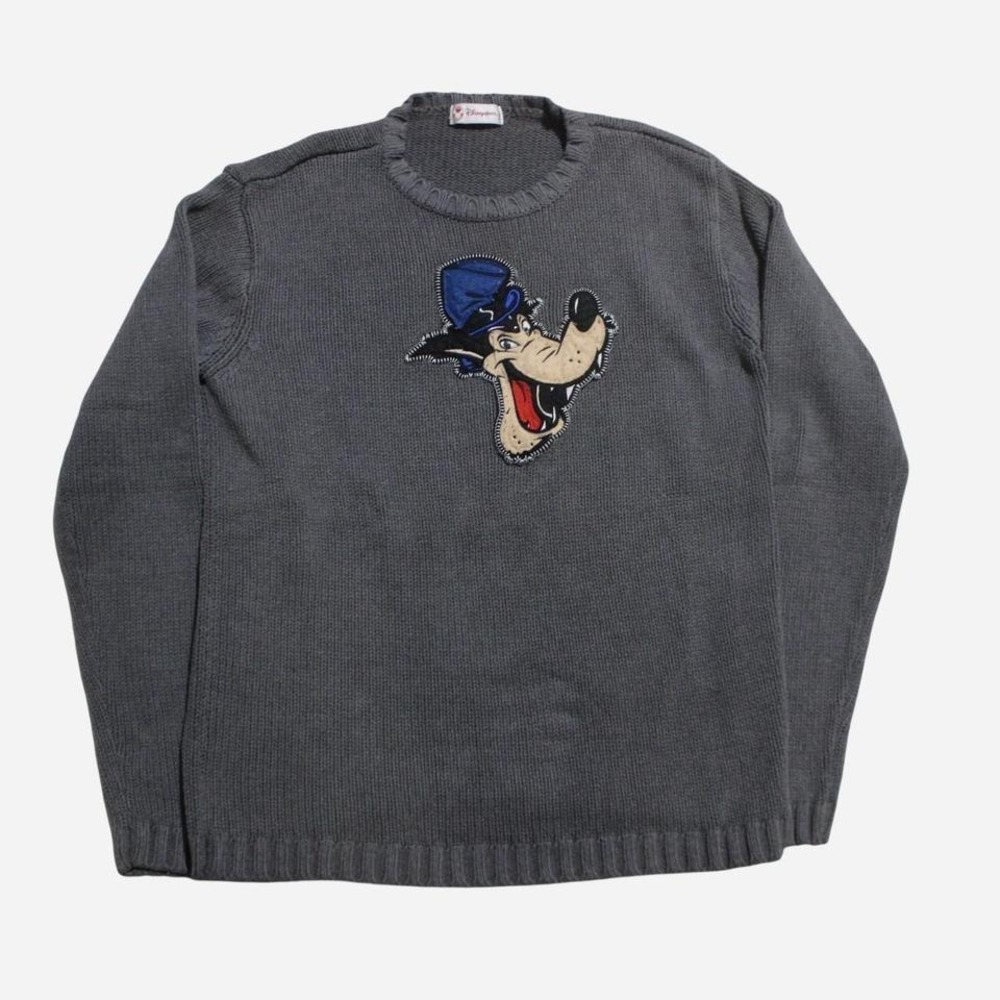 Vintage Y2K Disney Big Bad Wolf Embroidered Knit Sweater - Picture 2 of 6